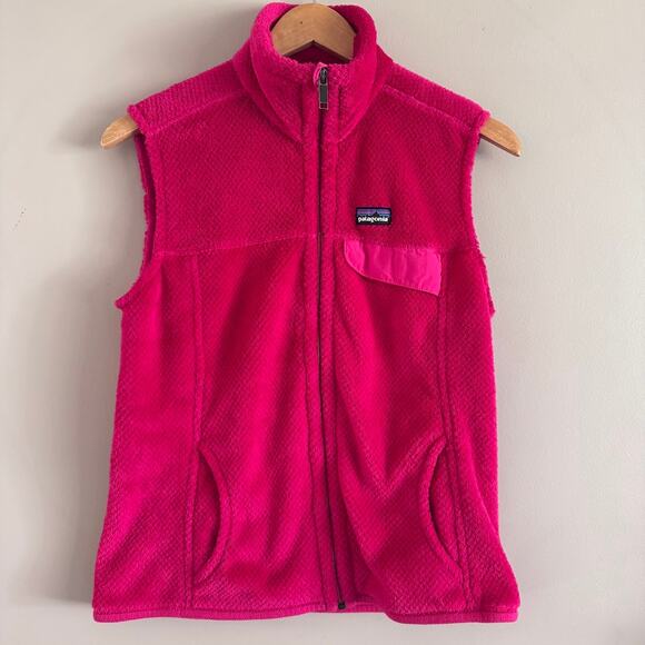 Patagonia Re-Tool Fleece Vest Hot Pink Magenta Size Medium STY25445 - Picture 1 of 6